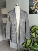 Marynarka w kratkę bez zapięcia oversize