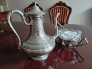 Dzban do kawy srebrny artystyczny antyk