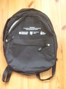 plecak szkolny czarny z napisem konferencja ochrona przyrody