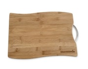 Duża drewniana deska bambusowa z logo Thermomix