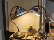 35cm lampka mosiądz złocona fajans Włocławek 