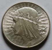 Moneta 10 zł -1932 rok - Polonia - Jadwiga - głowa kobiety - Ag 
