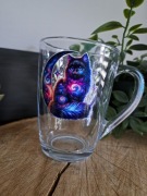Szklanka kubek Handmade 300ml Czarny kot