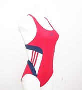 ADIDAS Strój kąpielowy Kostium pływacki jednoczęściowy  Czerwony r.40/L