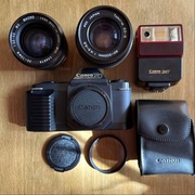 Aparat Canon T50 + 2x Obiektyw i Lampa