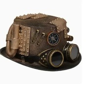 Kapelusz cylinder steampunk