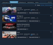 CarX Street, Dirt Rally 2.0, rFactor STEAM PC