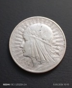 10 zł głowa kobiety 1933 r