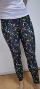 Legginsy sportowe czarne w kolorowe plamki rozmiar L