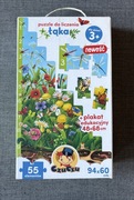 Puzzle CzuCzu 55 el. i plakat edukacyjny Puzzle do liczenia Łąka 3+