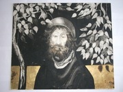 ŻYD   NA ZŁOTYM TLE - OLEJNY.SYGN. ponad 50 lat.