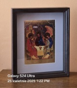 Ikona prawosławna w kiocie za szkłem TRÓJCA ŚWIETA WG RUBLOWA.