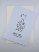 Kartka walentynkowa, A5, ilustracja autorska,+koperta, okolicznościowa