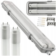 Oprawa Hermetyczna 120cm lampa + 2x świetlówki LED Wodoszczelna Do Garażu