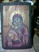 Ikona Wlodzimierska tempera deska