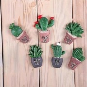 Magnesy na lodówkę – Kaktus „Sunny Day” (zestaw 7 szt.)  | Magnes