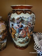 Zestaw wazonów z motywem chińskim + misa na owoce