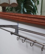 PRL- Wieszak z półką ,lata 60-te. - Loft Industrial