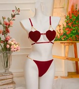 Komplet bielizny erotycznej sexy walentynki serduszka 