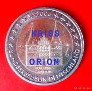 2 Euro 2006 - J -Niemcy -Schleswig-Holstein -Brama w Lubece -Stara Mapa EU.