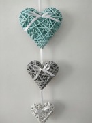 Serca z wikliny papierowej zestaw Dzień Babci 