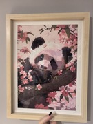 Obraz haft diamentowy panda w ramce 30x40