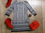 Sukienka Atmosphere, niebieska mandala, rozm.M 