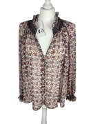 Nowa transparentna bluzka z długim rękawem Zara, S (36)