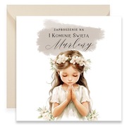 SKŁADANE ZAPROSZENIE NA KOMUNIĘ ŚWIĘTĄ 10
