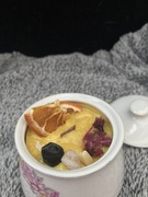 świeca cytrynowa w cukierniczce vintage 