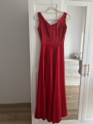 Suknia czerwona maxi długa na wesele