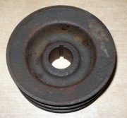 Koło pasowe żeliwne-Fi-2x11cm/oś-25 mm/pasek-13mm