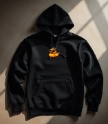 Męska Czarna Bluza M Żółta Kaczka z Czapką