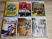 Zestaw Gier Nintendo 6szt Paper Mario Red Steel Donkey Kong Resident Wii