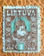 1 auksinas. Kęstutis. Litwa 1921 r