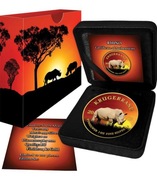 2019 RPA- Krugerrand - NOSOROŻEC -1oz Ag999 pozłacany w kolorze