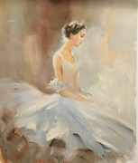 Obraz olejny-Baletnica