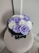 Box bukiet wi czne róże róże ze wstążki podarunek dekoracja 