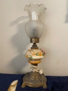 Stara lampa elektryczna- majolika. 