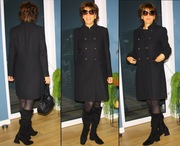 MNG Mango płaszcz wełniany czarny M/L