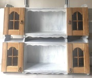 Półki wiszące - 2 sztuki (drzwiczki piaskowane dębowe)