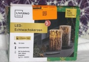 Świece LED z efektem kory drzewa + pilot – Livarno Home