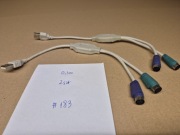Adapter kablowy, KVM,  USB na 2x PS/2