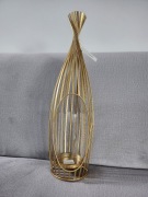 Nowy lampion metalowy home and złoty bundlis