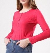 NOWA Bluzka, koralowa, długi rękaw, M/L