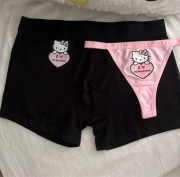 zestaw dla par majtki hello kitty i love my boyfriend i love my girlfriend