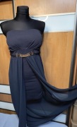 Maxi sukienka z odkrytymi ramionami push up xs