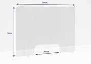 Osłona z plexi antywirusowa 70x50 wolnostojąca