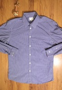 Koszula Black r. M nieb-biała dł rękaw w kratkę męska bawełna 