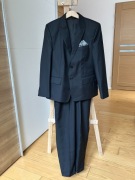 Elegancji 3-częściowy garnitur, dla chłopca w rozmiarze 134/140, czarny 